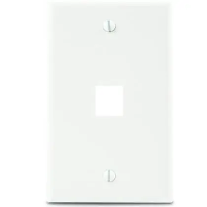 Holiday Sale Wallplate, Quickport, 1-Port, 1-Gang, White