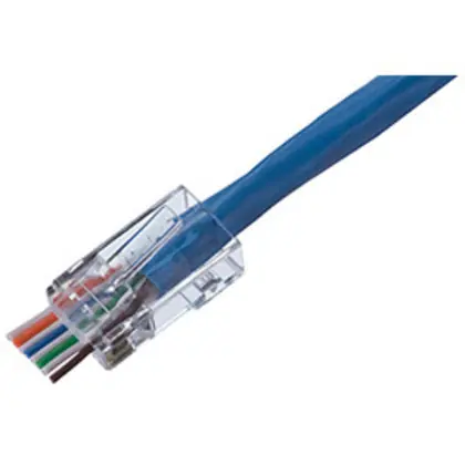 Super Sale Feed-Thru Category 6 RJ-45 8P8C Modular Plug, 50/Card