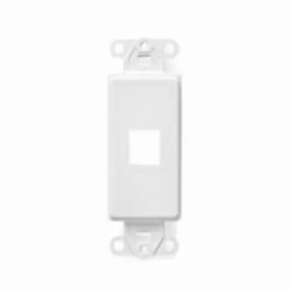Viral Snap-In Insert with Plate, 1-Port, White