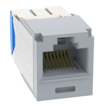Mini-Com® UTP RJ45 Cat 6A TG Jack Module, International Gray Luxury