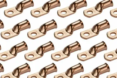 Hot Deal Bare Copper Ring Terminal - 1/0 AWG, 5/16" Hole (100 Pack)