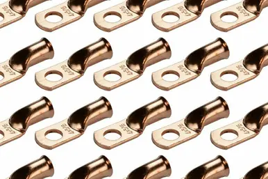 Bare Copper Ring Terminal - 4 AWG, 5/16" Hole (100 Pack) Save Now