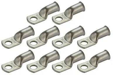 Tin Plated Copper Ring Terminal - 2/0 AWG, 3/8" Hole (10 Pack) Next Day Delivery