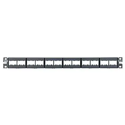 Buy Online Mini-Com® Patch Panel, 24 Port, 1 RU, Black