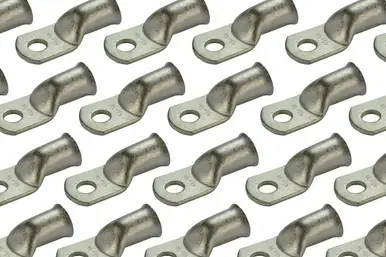 Top Rated Tin Plated Copper Ring Terminal - 4/0 AWG, 3/8" Hole (100 Pack)