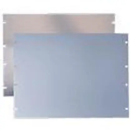 New Release End Panel, 19" Rack, 3 Units, Steel, 12 Gauge, Light Gray, Flat