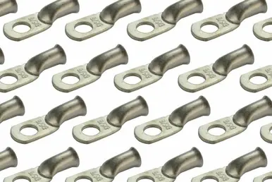 Tin Plated Copper Ring Terminal - 6 AWG, 5/16" Hole (50 Pack) Price Cut