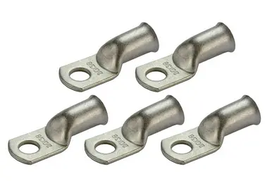 Cheap Tin Plated Copper Ring Terminal - 2/0 AWG, 3/8" Hole (5 Pack)