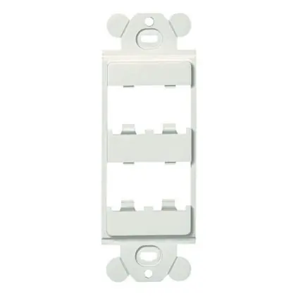Warranty Included Mini Com Rectangular Adapter, 4-Port, White