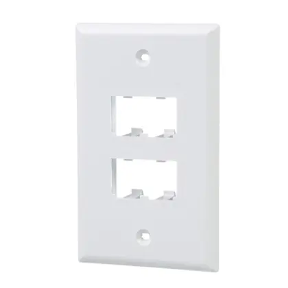 Faceplate, 4 Port, Classic, White Fan Favorite
