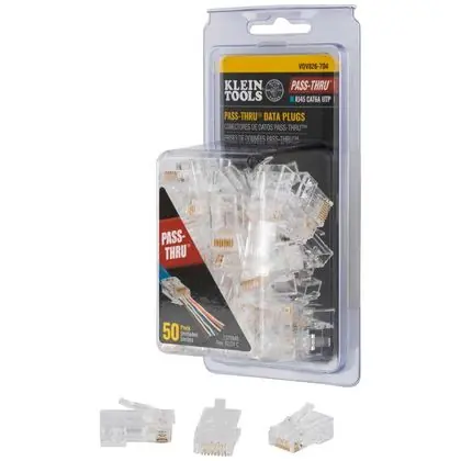 Pass-Thru™ Modular Data Plugs, RJ-45-CAT6A, UTP, 50PK Limited Time