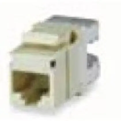 Worldwide Shipping Snap-In Keystone Connector, Category 6, T568A/B, Light Ivory