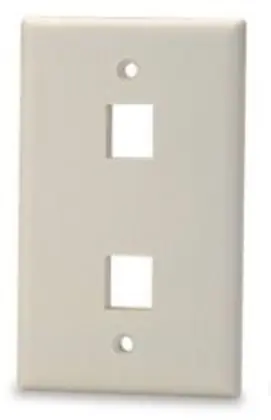 Luxury Faceplate, 2-P, Single-Gang, Wht