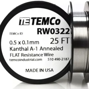 0.5 x 0.1 mm 25 ft Kanthal A-1 flat ribbon resistance wire. Hot Deal