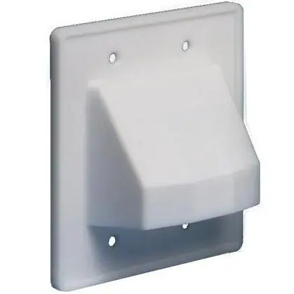 Cable Entrance Hood, 2-Gang, Reversible, White Crafted