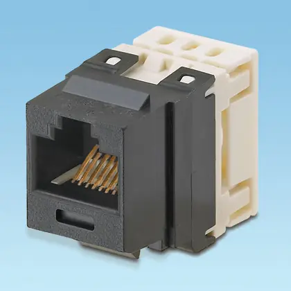 Free Returns Punchdown Jack Module, CAT5e, 8-Position, Yellow