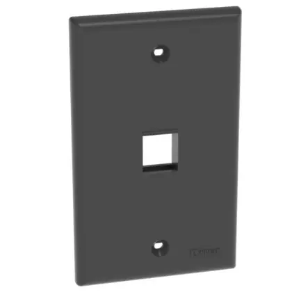 Hot Deal NetKey® Faceplate, 1-Gang, 1-Port, Black