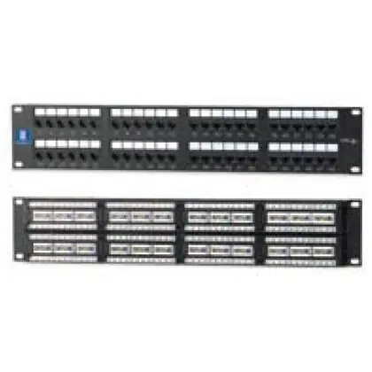 Worldwide Shipping Patch Panel, Cat 6, 48 Port, 2 Unit Height