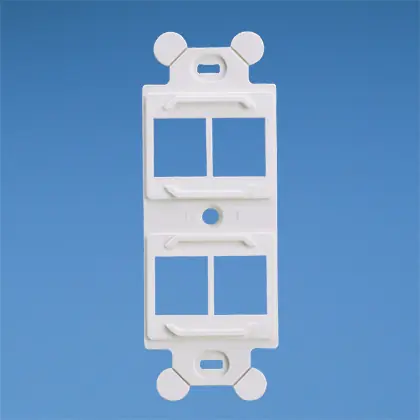 Wallplate Insert, 4 Port, NetKey, Screw Mount 106, Off White Bargain
