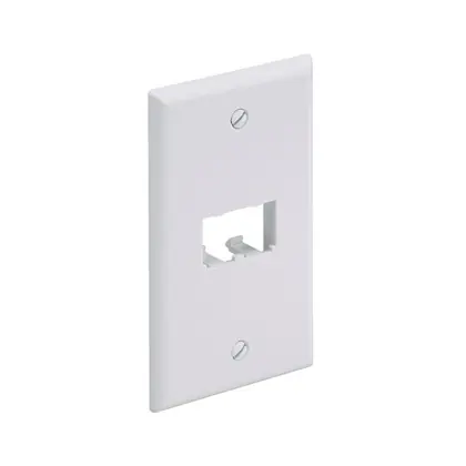 1-Gang Faceplate, 2-Port, Off-White No Minimum Order