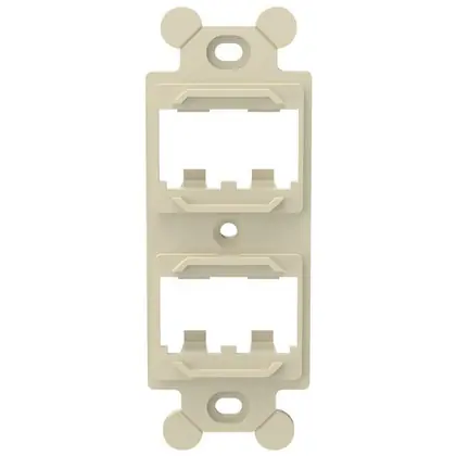 Mini-Com® Duplex adapter, 4-Port, Electric Ivory High Quality