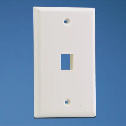 Trusted Brand Wallplate, 1-Port, 1-Gang, NetKey, Rear Load, Flush, Ivory