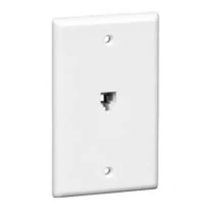 Warranty Included Wall Plate 1xRJ14 1 Gang White