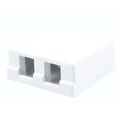 2-Port Surface Mount Box White Single Special Discount