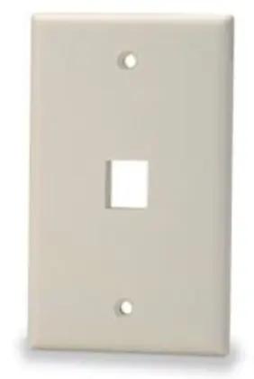 1-Port Single-Gang Keystone Faceplate, White Buy Today