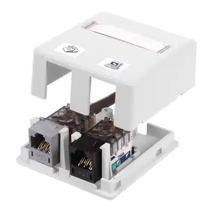 Bargain iStation Surface Mount Box, 2-Port, White