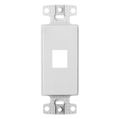 Hot Deal Plate, Decorator Keystone Frame, 1-Port, White