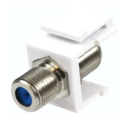 3Ghz F-Type Keystone Insert Nickel-Plated White Single Top Rated