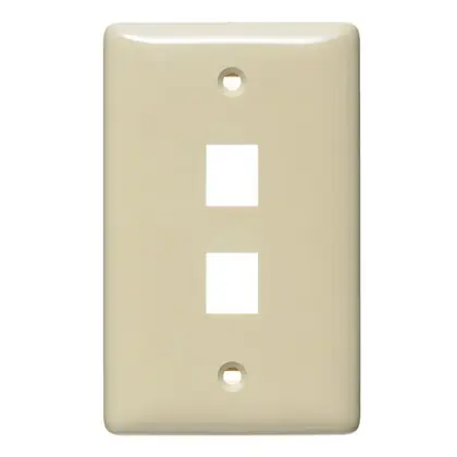 Free Shipping Rear Load Multimedia Faceplate, Without Label, 1-Gang, Flush Mount