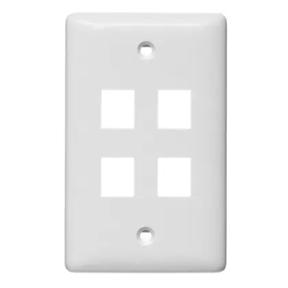 Wholesale PLATE, WALL,LABEL-LESS,1-G,4-PORT,WH