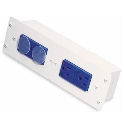 AC Power Surge Protective Module, (2) 15A 120VAC Blue Hospital Grade Receptacles Seasonal Sale