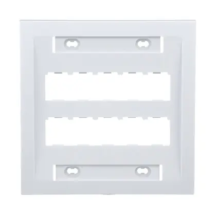 Instant Buy Mini-Com®, Executive, Faceplate, 10-Port, White
