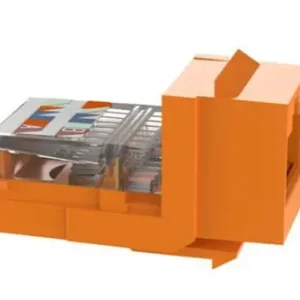Fan Favorite Snap In Connector, NetKey, Cat5e, Leadframe, UTP, Orange