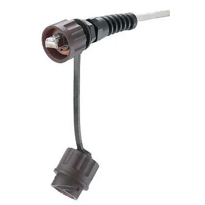 Last Chance 24 AWG, Category 5e, Shielded Modular Plug with Bulkhead
