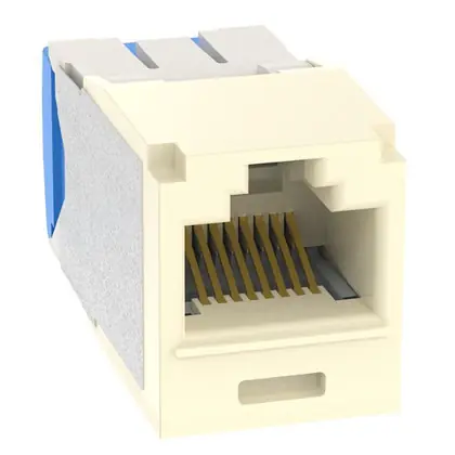 Flash Sale Mini-Com® UTP RJ45 Cat 6A TG Jack Module, Electric Ivory