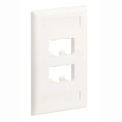 1-Gang Faceplate, 4-Port, Box Mount, Off-White Big Sale