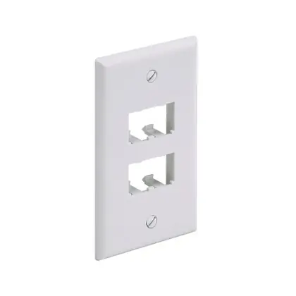 1-Gang Faceplate, 4-Port, Off-White Premium