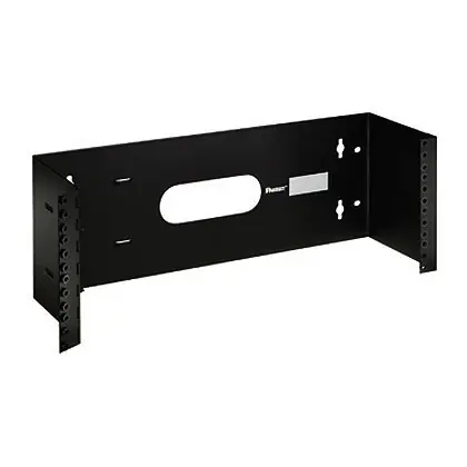 Worldwide Shipping Wall Bracket, Hinged, 4RMU, 7"H x 20.2"W x 6.3"D, Black