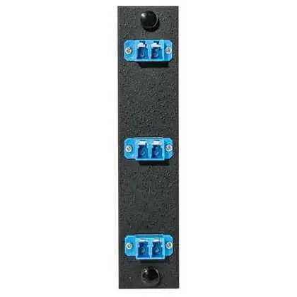 Flash Sale Fiber Optic Panel Adapter, 6-Fiber, 3) LC Duplex, Zircon Sleeves, Blue