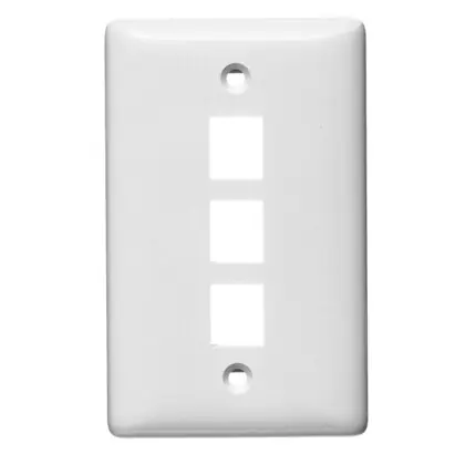 Flash Sale PLATE, WALL,LABEL-LESS,1-G,3-PORT,WH