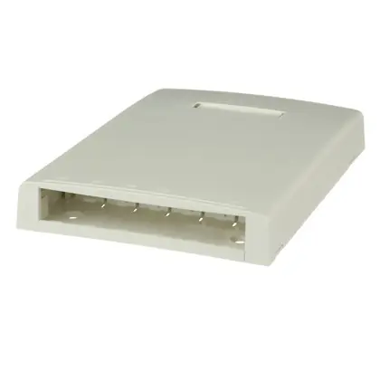Express Delivery Fiber Outlet Housing, 6-Port, Off Wht