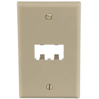 Holiday Sale Mini-Com®, Classic, Faceplate, 1-Gang, 2-Port, Electric Ivory