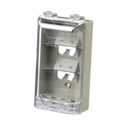 Fast Shipping Faceplate, 1-Gang, 4-Port, Gray