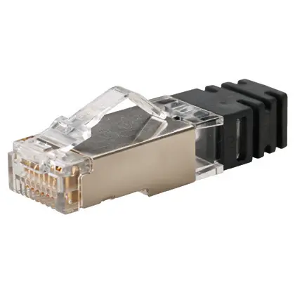 Last Chance Pan-Plug® Modular Plug, Category 6, 24-26 AWG, Shielded, 100 Pack