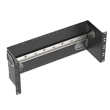 Bulk Order DIN Rail Bracket for EIA 19" Mount, 4RU, Black