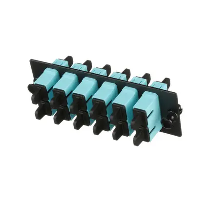 Authentic Adapter Plate, 12 Fibers, Aqua